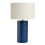 Litecraft Erin Embossed Ceramic Table Lamp - Blue 6