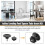 10 Sets 45mm Base Dia Adjustable Leveling Foot 25mmx25mm Square Tube Insert Kit 4