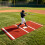 Double Purpose Baseball Practice Mat Having Alignment-Red 6