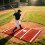 Double Purpose Baseball Practice Mat Having Alignment-Red 9