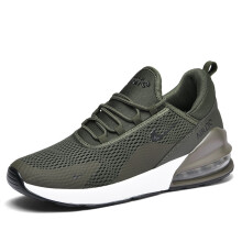 (Army green, 44) Men Women Summer Mesh Cushioned Shock Absorb Running Sneakers