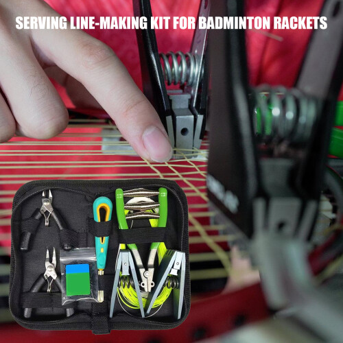 Badminton Racket String Clamp Racquet Stringing Tool-Dark gray 2