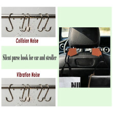 Wrap-Around Hooks for Hanging, Detachable Luggage Straps Hook for Easy Use, Stroller Hooks for Bag, Wheelchair