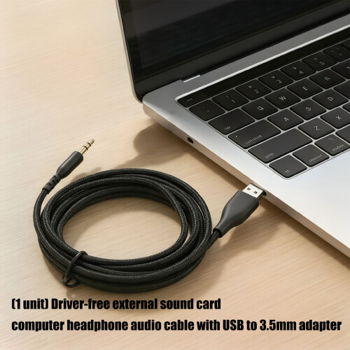 External Sound Card Adapter USB To 3.5Mm Converter For Computer 1