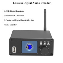 Reproductor Decodificador de Audio Digital HIFI Sin Pérdidas ES9038Q2M Tocadiscos Profesional con Decodificación DTS y Enchufe