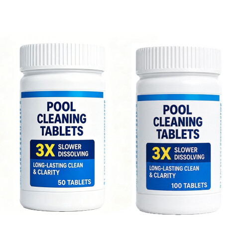 50/100pcs Dissolving Pool Maintenance Tablets Keep Water-50pcs 1