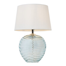 Litecraft Nina Ripple Glass Table Lamp - Blue