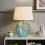 Litecraft Nina Ripple Glass Table Lamp - Blue 2