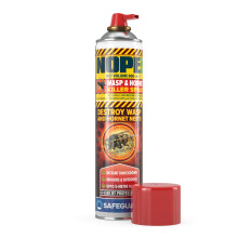 NOPE! Wasp Nest Killer Spray (600ml) | 5m Power Spray Wasp And Hornet Killer For Indoor & Outdoor Use | Instant Knockdown | Non-Foaming, Easy Clean-Up