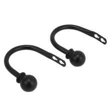 Set of 2 Metal Decorative Curtain Hold Backs, Wall Mounted Window Drapery Tiebacks for Bedroom, Livingroom, Office Come with Screws, Black