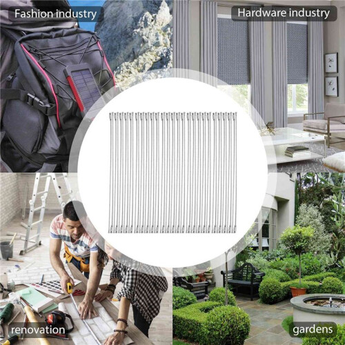 Stainless Steel 20cm Wire Keychain Cable Key Ring (50pcs) 2