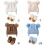 Infant Knitted Bear Ear Hat And Booties Breathable-White 2