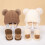 Adorable Knitted Bear Cap With Matching Socks Acrylic-Brown 3