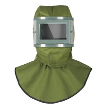 Protective Visor,Sandblasting Hood Dust Hood,Replaceable Square Glass Visor,Sandblast Helmet for Industrial Protection