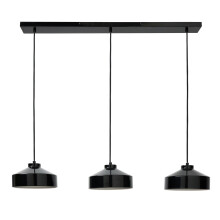 Litecraft Kye Ceiling Pendant Bar 3 Light - Black