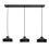 Litecraft Kye Ceiling Pendant Bar 3 Light - Black 1
