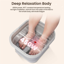 Portable Thermostatic Foot Massage Tub Foldable Tropical Automatic Foot Bath Tub EU Plug