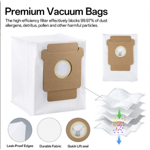 Compatible for    405 / 505 Combo Main Roller Side Brush HEPA Filter Mop Cloth Dust Bag