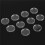 10 pcs Small round transparent plastic coin capsules box 24mm 5
