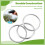 60 Pcs 20mm Outside Dia Universal Split Key Rings Keychain Holders 3