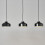 Litecraft Kye Ceiling Pendant Bar 3 Light - Black 3