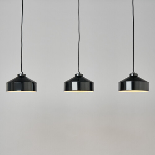 Litecraft Kye Ceiling Pendant Bar 3 Light - Black 2