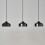 Litecraft Kye Ceiling Pendant Bar 3 Light - Black 4