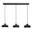 Litecraft Kye Ceiling Pendant Bar 3 Light - Black 7
