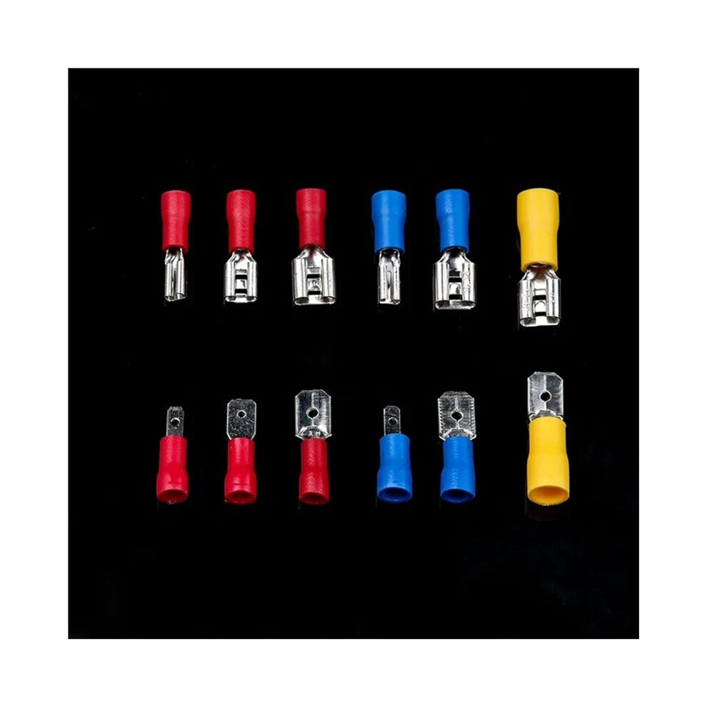 480Pcs Insulated Cable Connector Electrical Wire Crimp Spade Butt Ring Fork Set Ring Lugs Rolled Terminals Assorted Kit 4713369816200