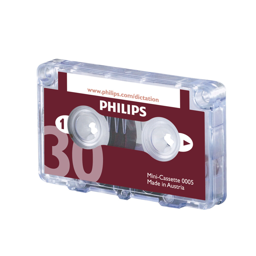 Philips Dictation Cassette 30 Minutes (Pack Of 10) Lfh0005/30