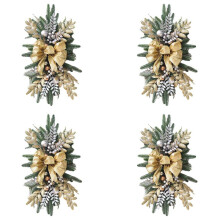 4X Christmas Swag, Stair Christmas Garland for Stairs, Door, Fireplace, Window, Outdoor Indoor Christmas Decor Gold