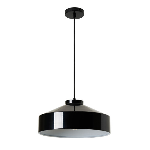 Litecraft Kye Ceiling Pendant Light - Glossy Black