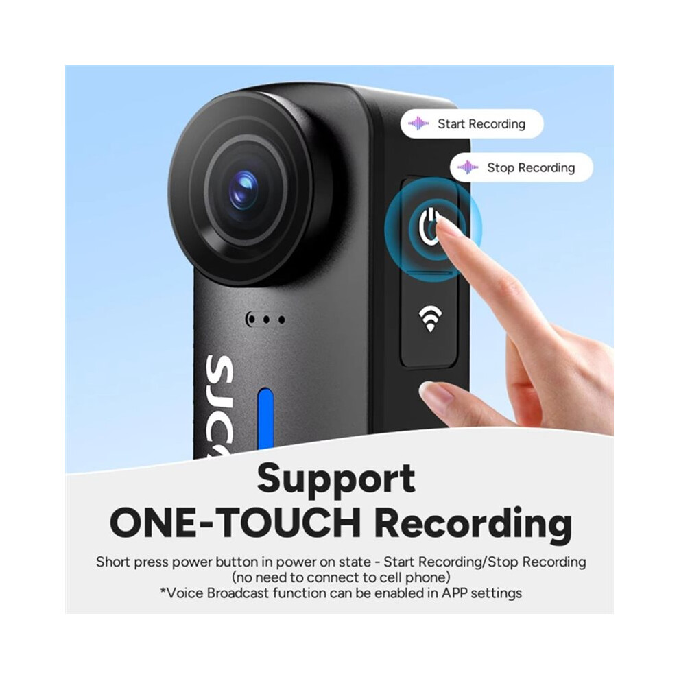 Sjcam C110+ 4K Action Camera With Gyro Stabilization 170 Wide Angle Waterproof Vlog Cam For Streaming Cycling Diving Travel B 4711431610510