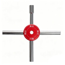 1 Stück 4,0 mm, 5,0 mm, 5,5 mm, 6 mm Innensechskant-Kreuzschlüssel 4-in-1 Multifunktions-Reparaturwerkzeug für RC-Drohnen Rot