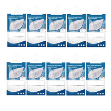 Sachets Absorbeurs D'Humidité (Lot de 10), Sachets Déshumidificateurs pour Placard, Absorbeurs D'Humidité Suspendus Sans Parfum pour Armoires