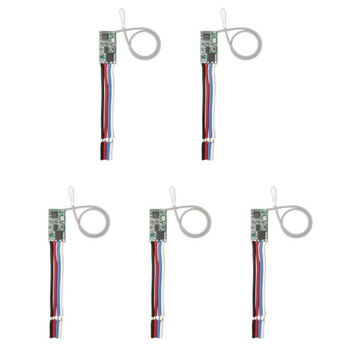 5PCS Wireless Remote Control  433.92Mhz  3.6V-24V Universal  Power  Relay Receiver for LED Light DIY