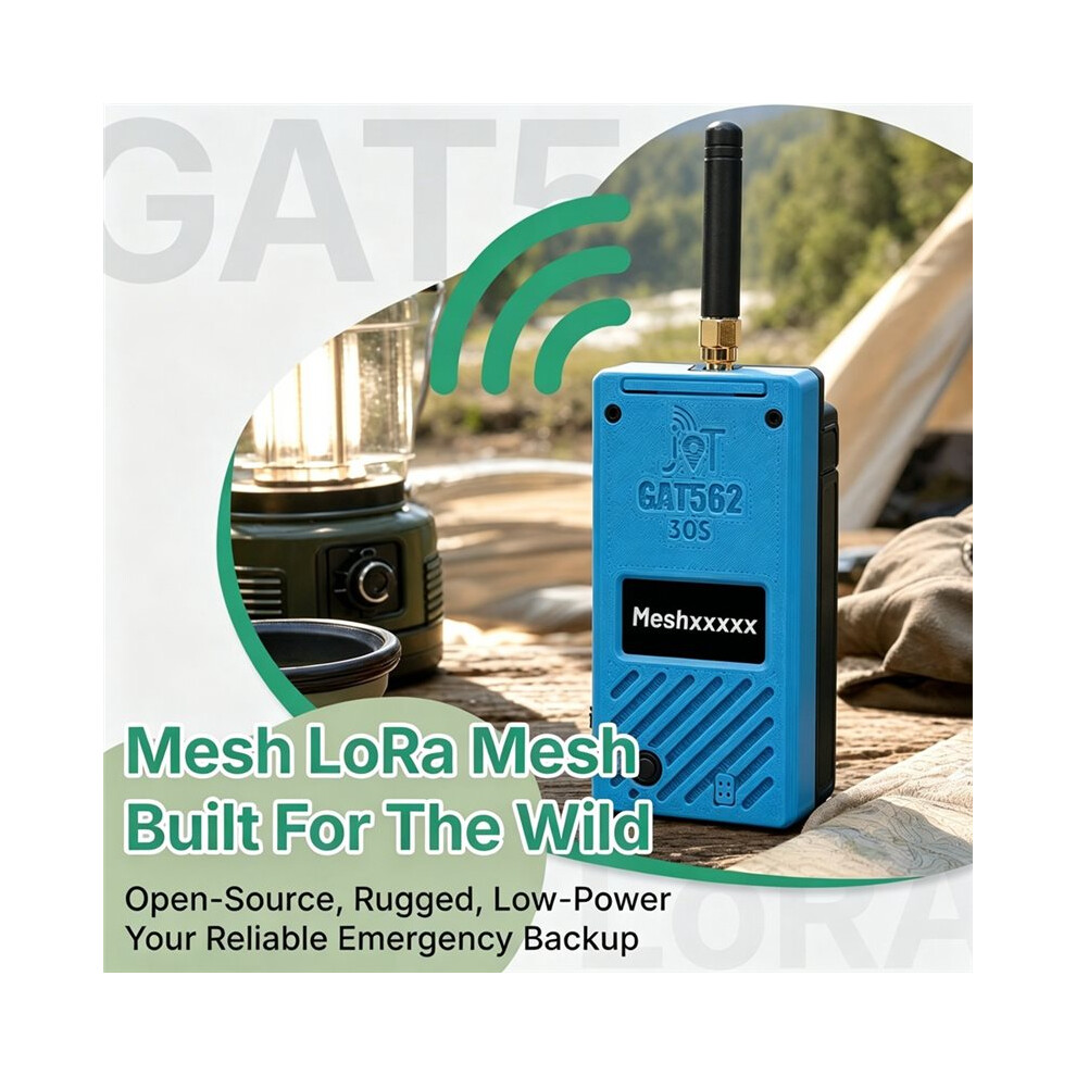 Gat562 30S 30Dbm Meshtastic Lora Mesh Nrf52840 Sx1262 Gps Lora Radio Meshcore Long Range 50Km Wifi 915Mhz 4714003575217