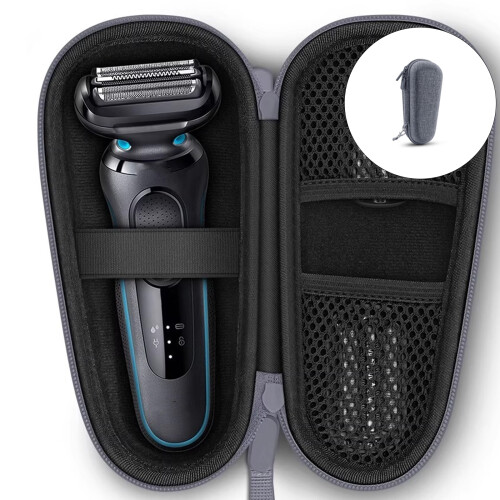 Shaver Carry Case With Reinforced Stitching And Soft-Gray 2