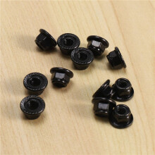 36PCS Metal 4mm M4 Wheel Lock Nuts for 1/10 RC Crawler Car TRX4 TRX6 Axial SCX10 90046 AXI03007 Redcat,Black
