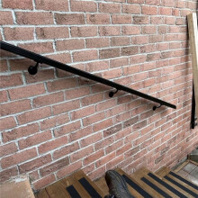 Hand Rail Bracket, Heavy Duty Stair Support for Home or Offices Stairways Handrail, Matte Black 6 Pack