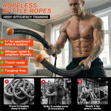 Kabelloses Battle Rope für das Heim-Fitnessstudio, Tragbares und Gelenkschonendes Cardio-Trainingsgerät