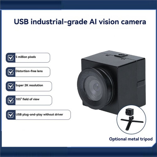 Webcam USB Industrielle 5 MP, Angle de Champ de 105, Résolution 2592 X 1944, UVC, Plug And  pour Raspberry Pi / Jetson / RDK / PC A