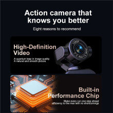 1080p Handheld Pocket Wi-Fi Camera 360 Rotation Portable Anti-Shake Camera Wearable Sports Camera Cycling Recorder