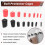 200 Pieces Rubber End Caps Flexible Screw Cap Thread Bolt Protector Caps Covers Black Red Plastic Screw Caps in 9 Size 9