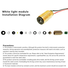 High-Power White Laser Module for Car Light, Searchlight, - Copper, 12V, to White, High Brightness