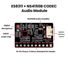 ES8311 NS4150B Audiomodule Digitale Versterker met Microfoon ESP32-C3/S3 Ontwikkelingsboards Ingebouwde Microfoon