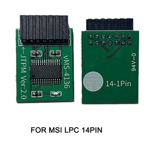For MSI LPC 14-Pin TPM 2.0 Encryption Security Module Remote Card 2