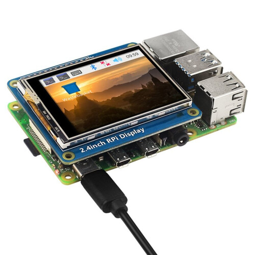 2.4 Inch for Raspberry Pi Touch Screen SPI Interface Display with LED Backlight for Raspberry Pi 4B/3B+/ZERO 2W Module 2