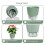 Vaso para Plantas Autoirrigável de 6 Polegadas com Reservatório Visual e Furo de Drenagem, Vaso para Plantio Interno e Externo, Pacote com 5, Branco 7