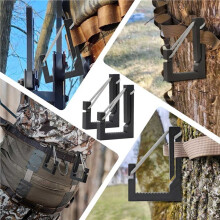 2 Pcs Molle Hook for Saddle Hunting/Bow Hunting/Climbing Sticks/Climbing Platform Molle Accessories Molle Clip